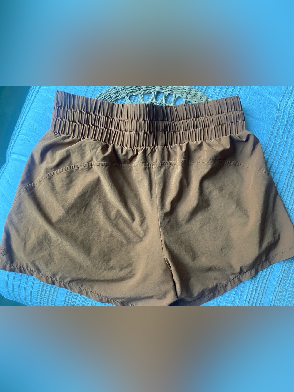 all in motion Golden Brown Elastic-Waist Athletic Shorts - Picture 3 of 4